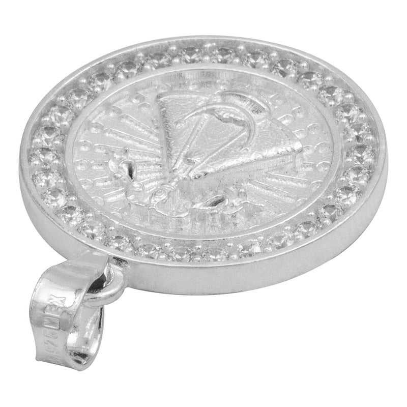 Dije Medalla Virgen Zapopan Zirconias Mujer Hombre Plata 925