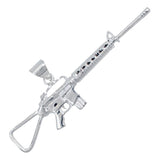 Dije Rfile Fúsil M16 Liso Belico Hombre Regalo Plata 925