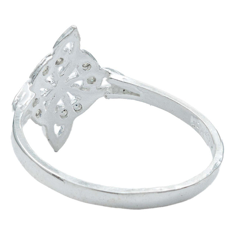 Anillo Nudo De Bruja Celta Diamantado Zirconias Plata S925