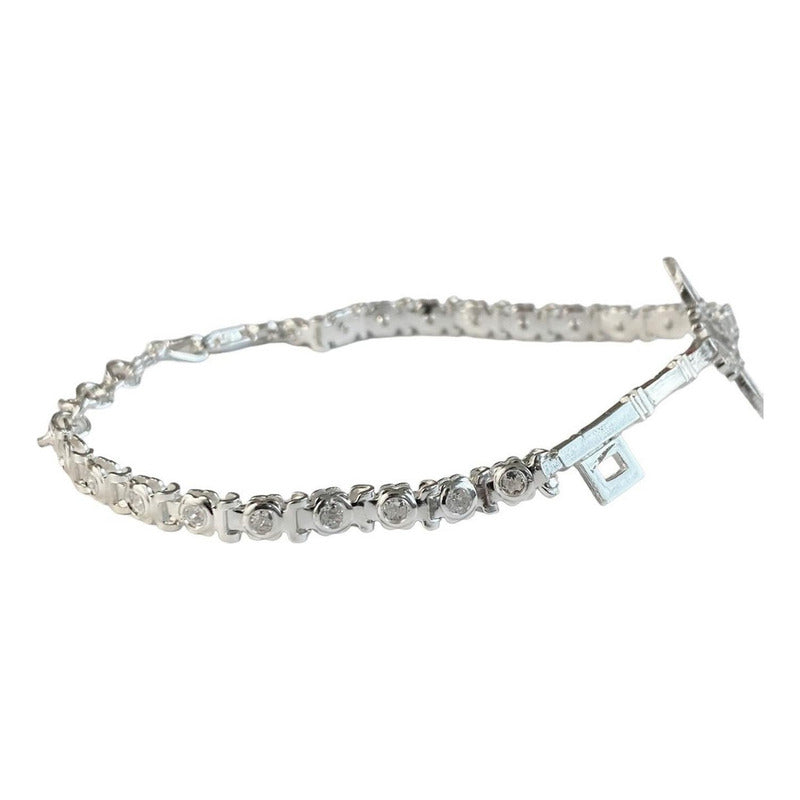 Pulsera Nudo De Bruja Con Zirconias De Colores En Plata S925