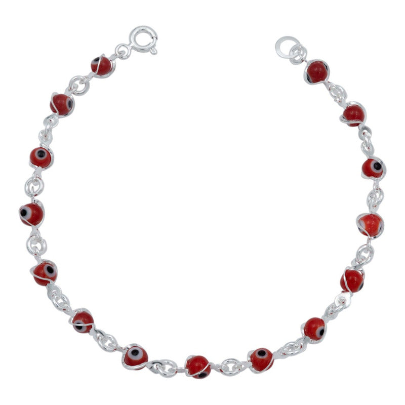 Pulsera Ojo Truco Suerte Regalo Mujer Plata Solida Ley 925