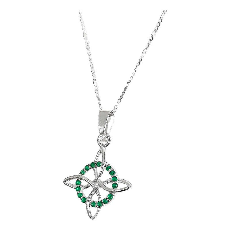 Dije Nudo Bruja Plata Solida 925 + Cadena 55 Cm Plata S925