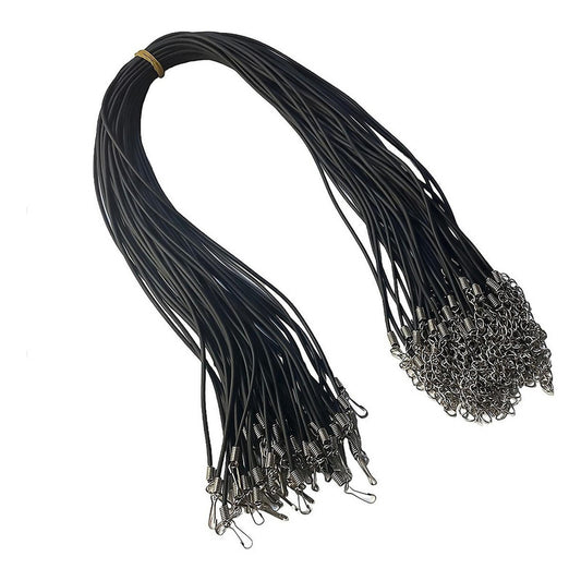 12 Piezas Collar Ajustable Cauchos Mayoreo Unisex 2mm X 50cm