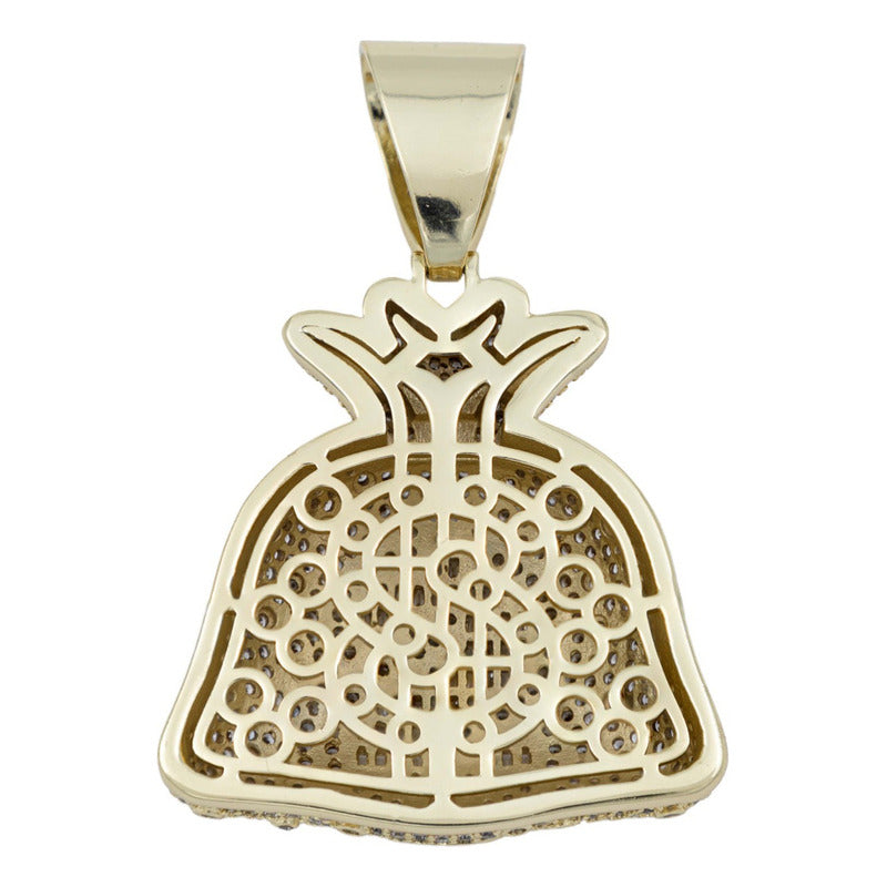Dije Hombre Saco Dinero Hiphop + Cadena Regalo Chapa Oro 14k