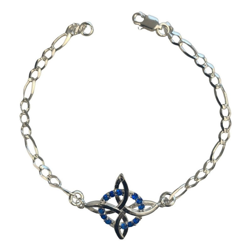 Pulsera Ajustable Nudo De Bruja Varios Colores En Plata 925