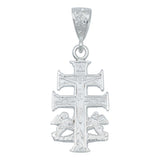 Dije Cruz Caravaca Mediano Angeles Regalo Hombre Plata 925