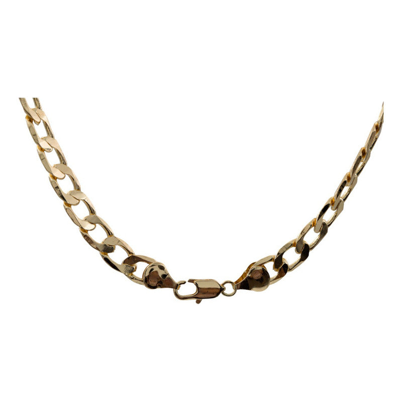 Cadena Cubana Gruesa Hombre Regalo Chapa Premium Oro 14k