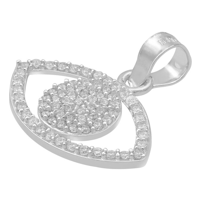 Dije Ojo Turco Zirconias Esoterico Suerte Amuleto Plata 925