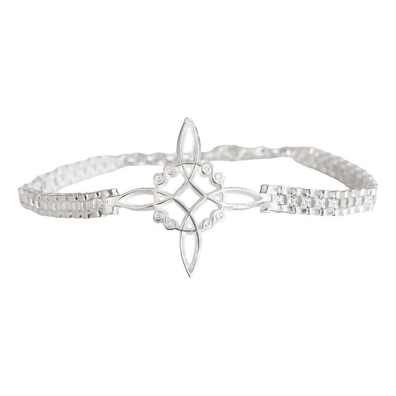Pulsera Nudo De Bruja Con Zirconias De Colores En Plata S925