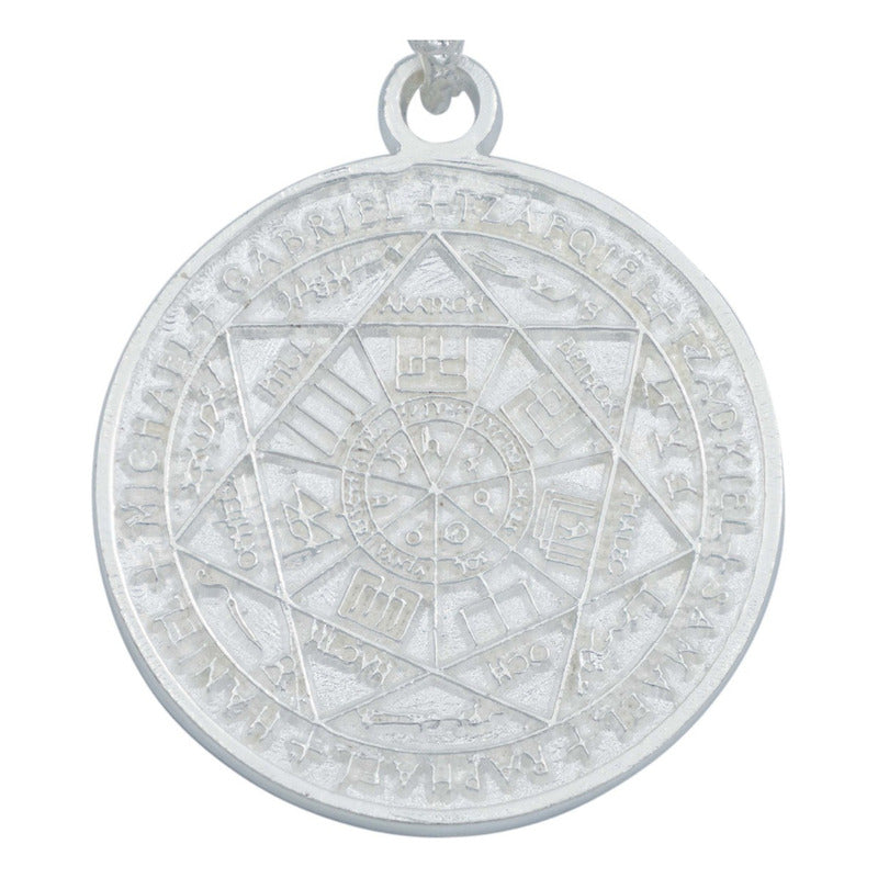 Dije Medalla Sello 7 Arcángeles Mediano Amuleto Plata 925