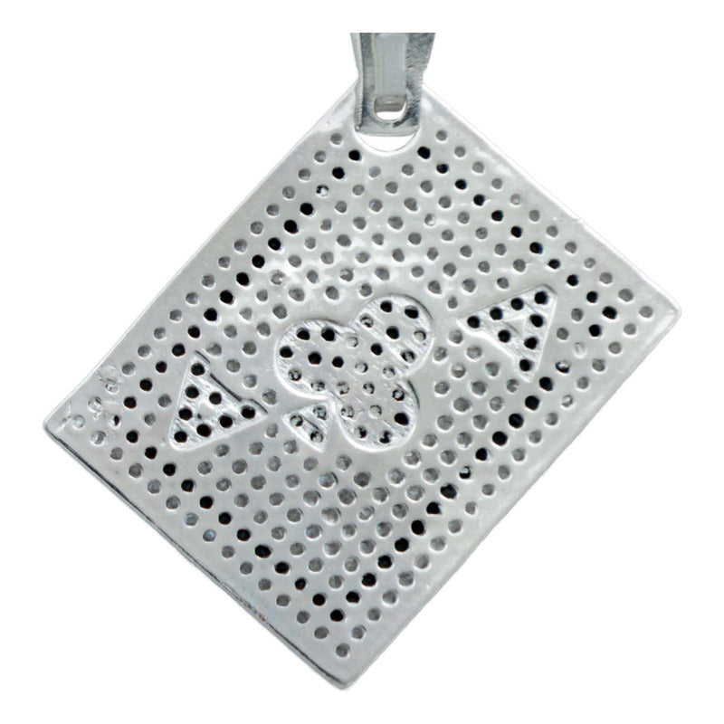 Dije Carta Poker Hombre Regalo Plata Italiana 925 Plateado 3.5 Cm X 2 Cm