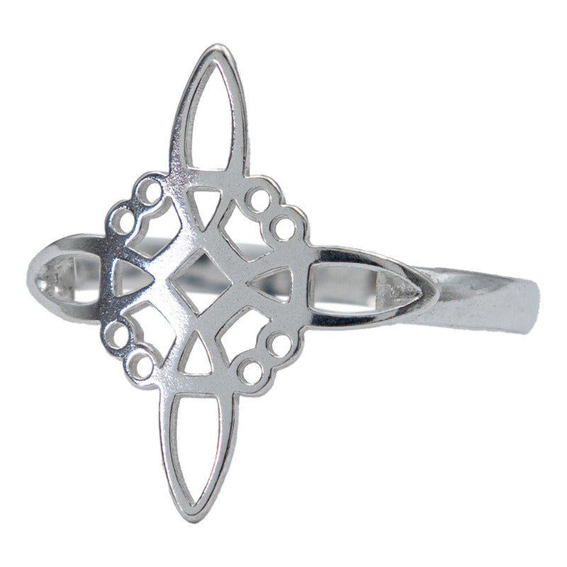 Anillo Liso Nudo De Bruja Laser Hombre Mujer Plata 925