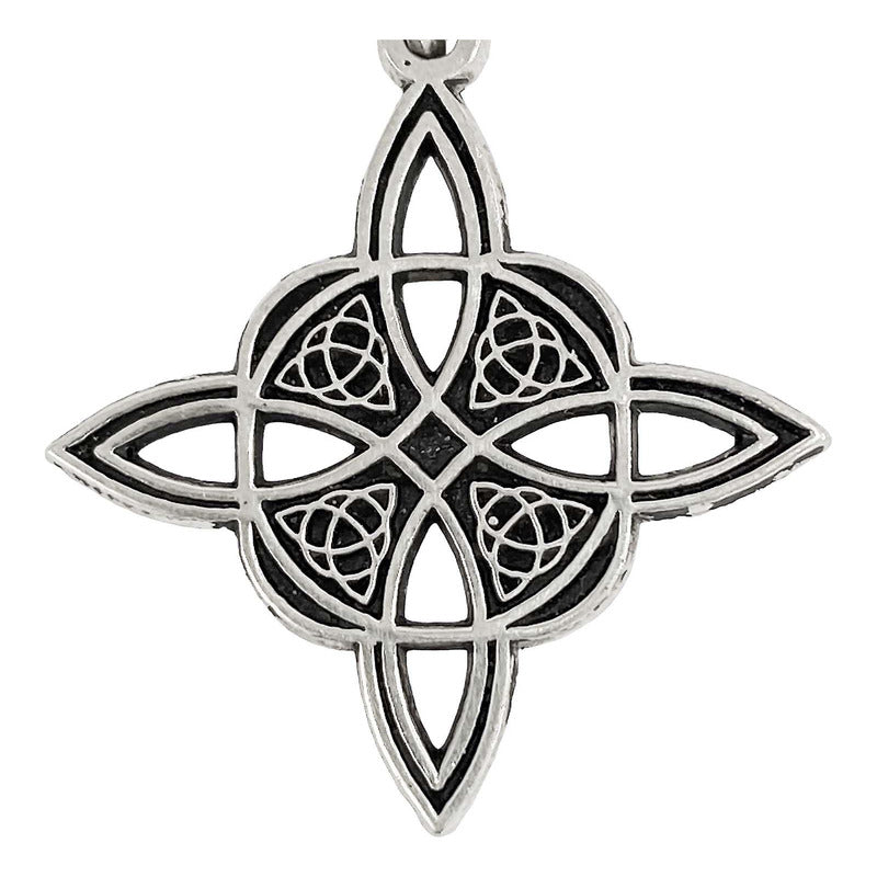 Dije Nudo De Bruja Amuleto Celta Laser Pavonado Plata 925