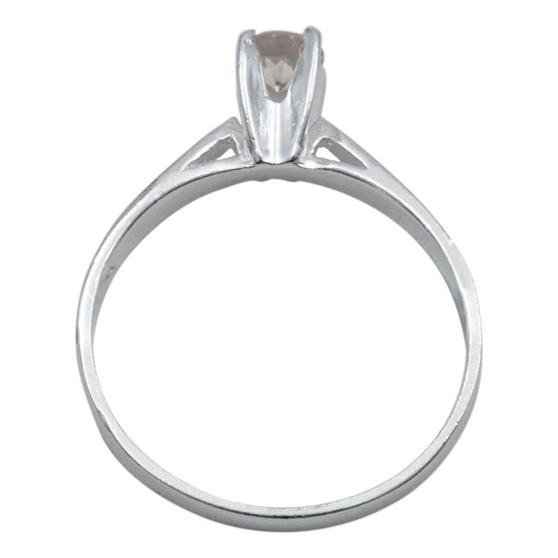 Anillo Promesa Amor Plata Fina 925 Morganita Certificado Rosa Ligero 7