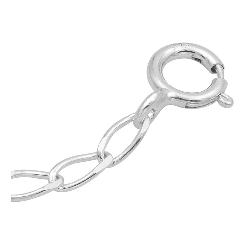 Pulsera Nudo De Bruja Tres Conectores Liso Mujer Plata 925 Plateado 18 Cm
