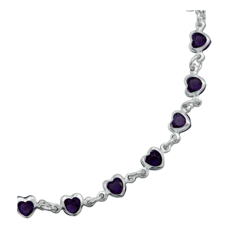 Pulsera Corazones Zirconias Amor Mujer Regalo Plata 925
