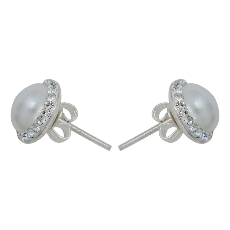 Juego Grande Cristal Dije Arete Cadena Mujer Regalo Plata925