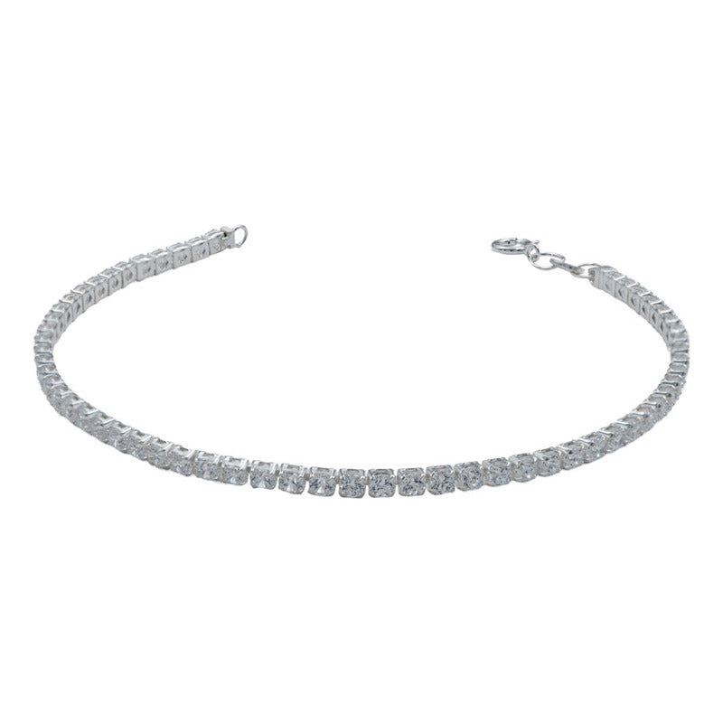 Pulsera De Tenis Zirconias Regalo Mujer Plata 925 3 Mm