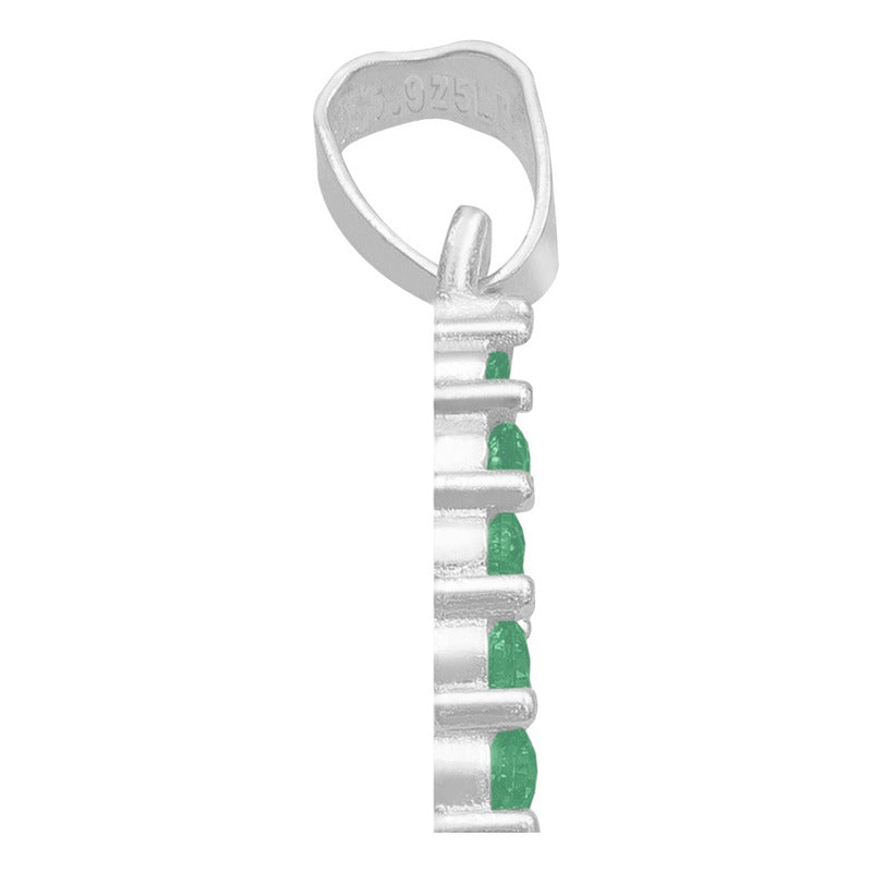 Dije San Judas Liso Borde Zirconias Unisex Plata 925 2.7 Cm