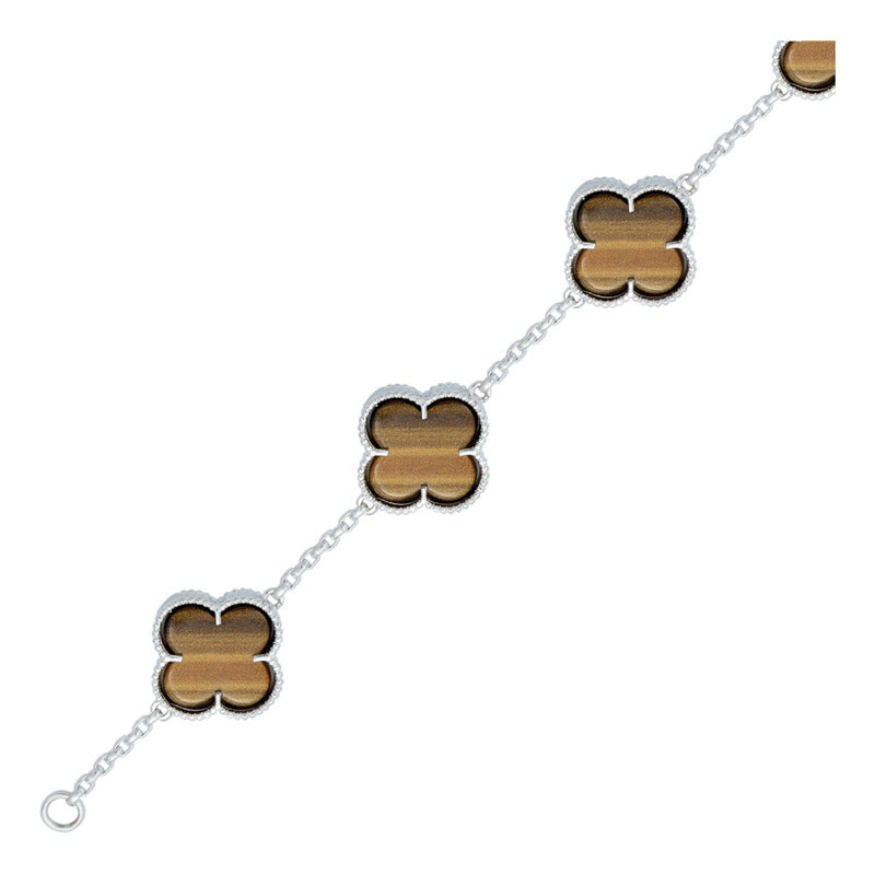 Pulsera Trebol Esmaltado Regalo Hombre Mujer Plata 925
