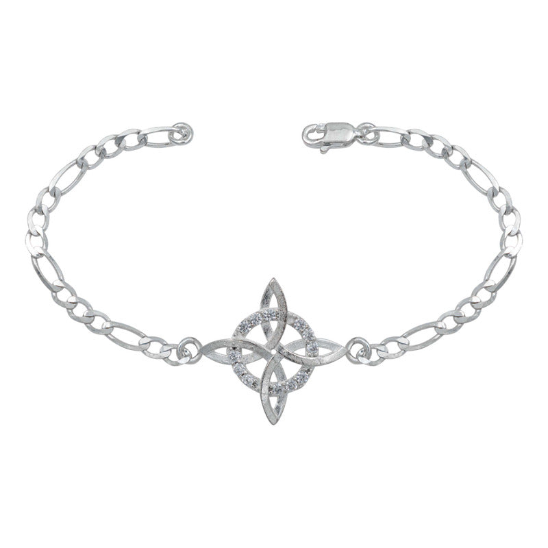 Pulsera Ajustable Nudo De Bruja Varios Colores En Plata 925