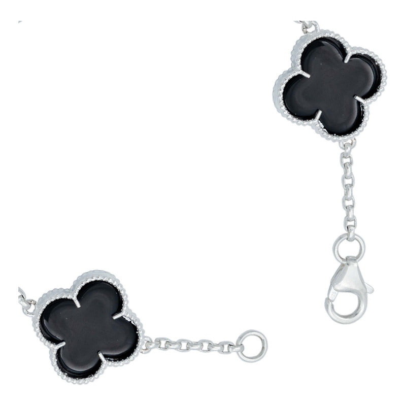 Pulsera Trebol Esmaltado Regalo Hombre Mujer Plata 925