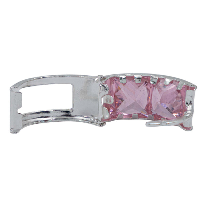 Aretes Huggies Grandes Mujer Regalo 2 Zirconias Plata 925