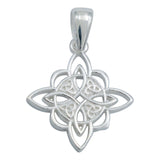 Dije Nudo De Bruja Triqueta Celta Mujer Plata Italy 925