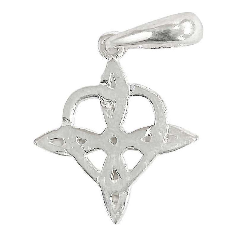 Dije Nudo De Bruja Amuleto Celta Laser Pavonado Plata 925
