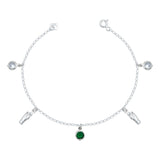 Pulsera San Judas Tadeo Colgante Zirconias Plata 925