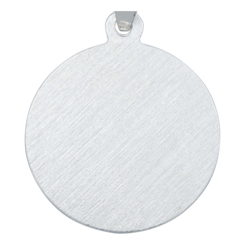 Dije Medalla Diamantada San Judas Tadeo Plata 925 2.3 Cm