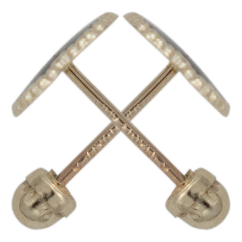 Arete Trebol Esmaltado Con Resina Flor Corridos Oro 10k 7 Mm