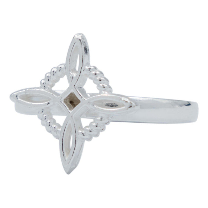 Anillo Nudo De Bruja Celta Liso Clásico Amuleto Plata 925