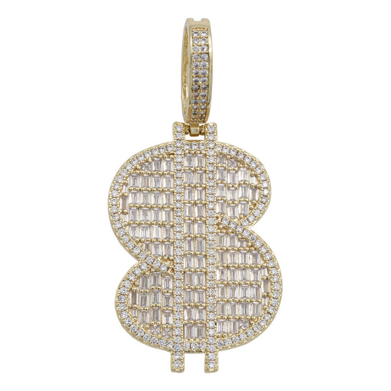 Dije Grande Hombre Dinero Hiphop+ Cadena Regalo Chapa Oro14k
