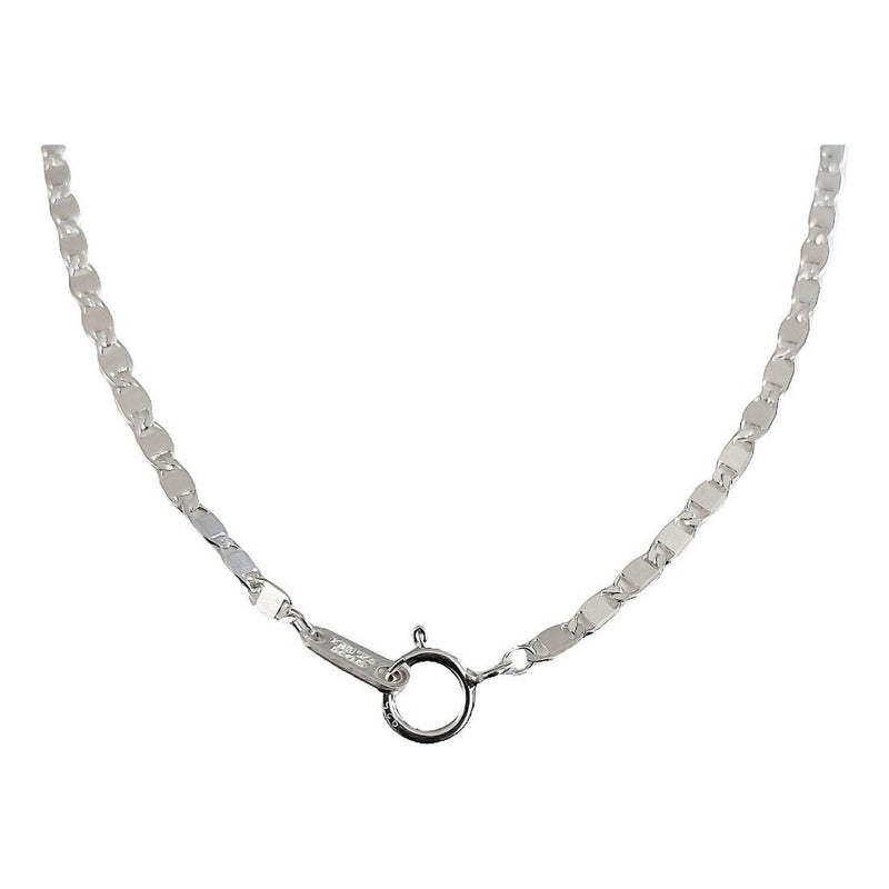 Cadena Hombre Mujer Plata S925 Marinera Lisa 50 Cm X 2 Mm