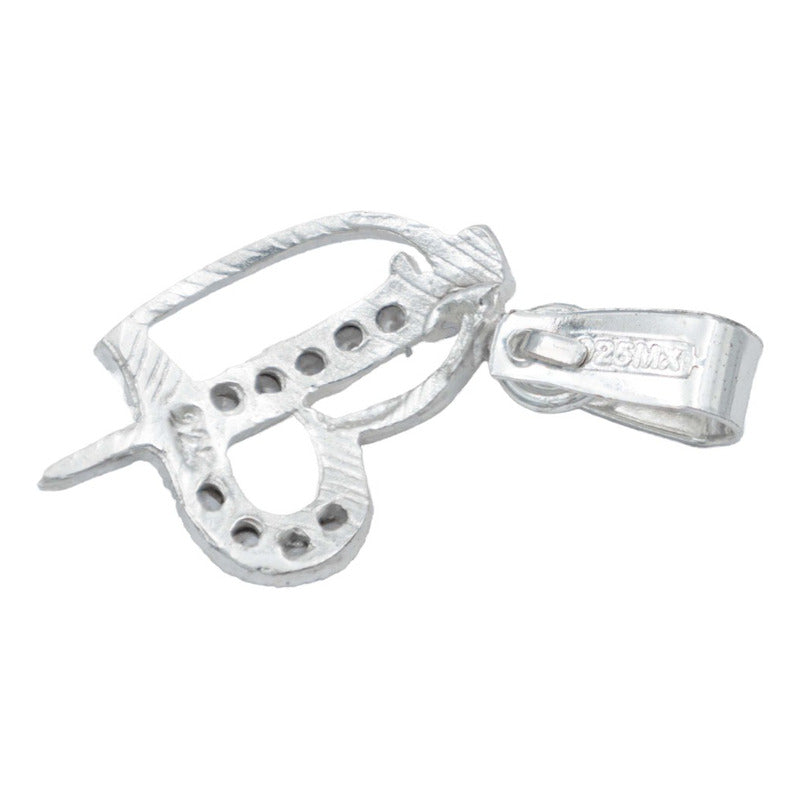 Dije Corazón Zirconias Inyección Mujer Regalo Plata 925 Plateado