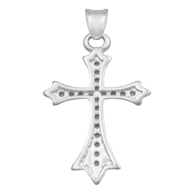 Dije Chico Cruz Zirconias Bautizo Mujer Regalo Plata 925