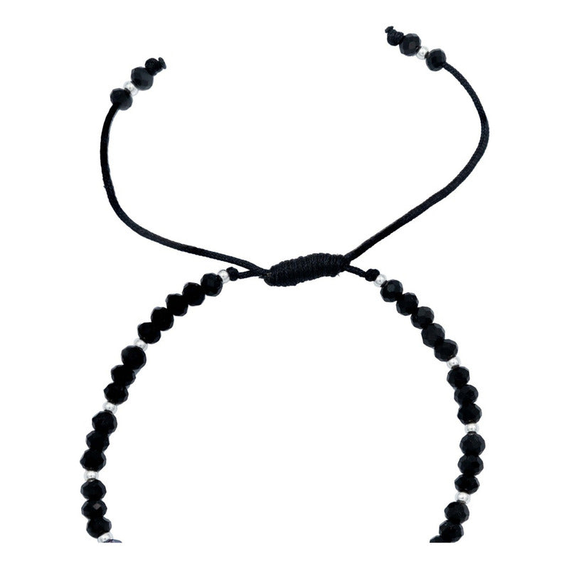 Pulsera Ajustable Nudo Bruja 7 Chakaras Ojo Turco Plata 925