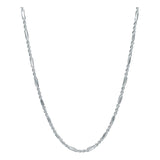 Cadena Torsal Figaro Hombre Plata Italiana .925 55 Cm X 4 Mm