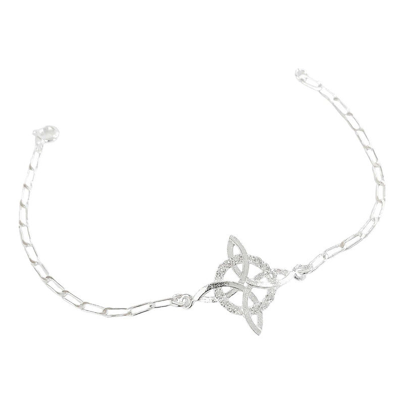 Pulsera Ajustable Nudo De Bruja Varios Colores En Plata 925