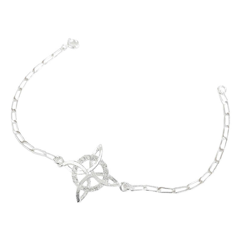 Pulsera Ajustable Nudo De Bruja Varios Colores En Plata 925