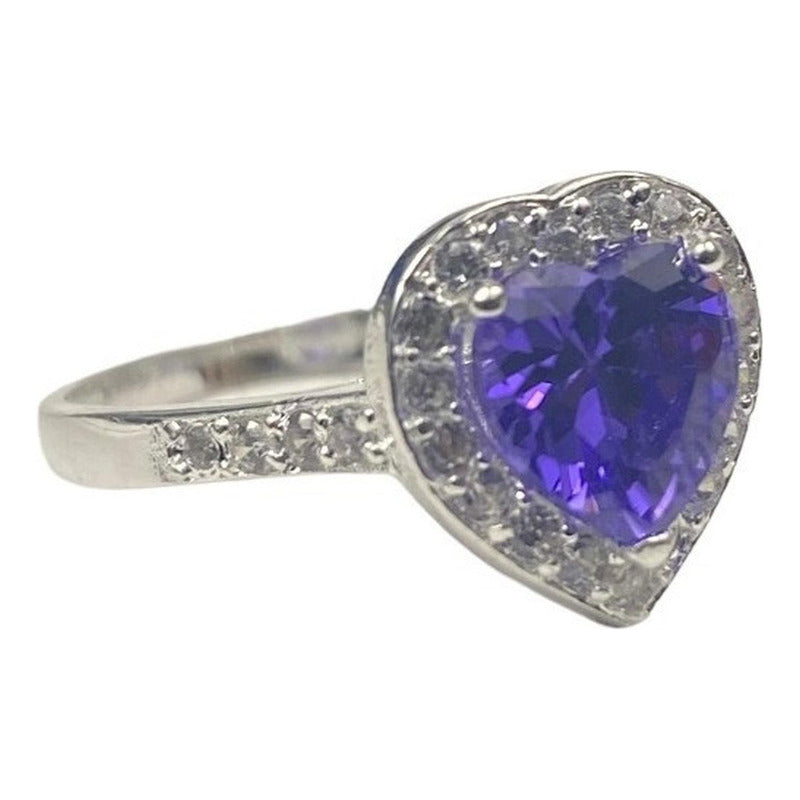 Anillo Solitario Corazón Compromiso Promesa Plata 925