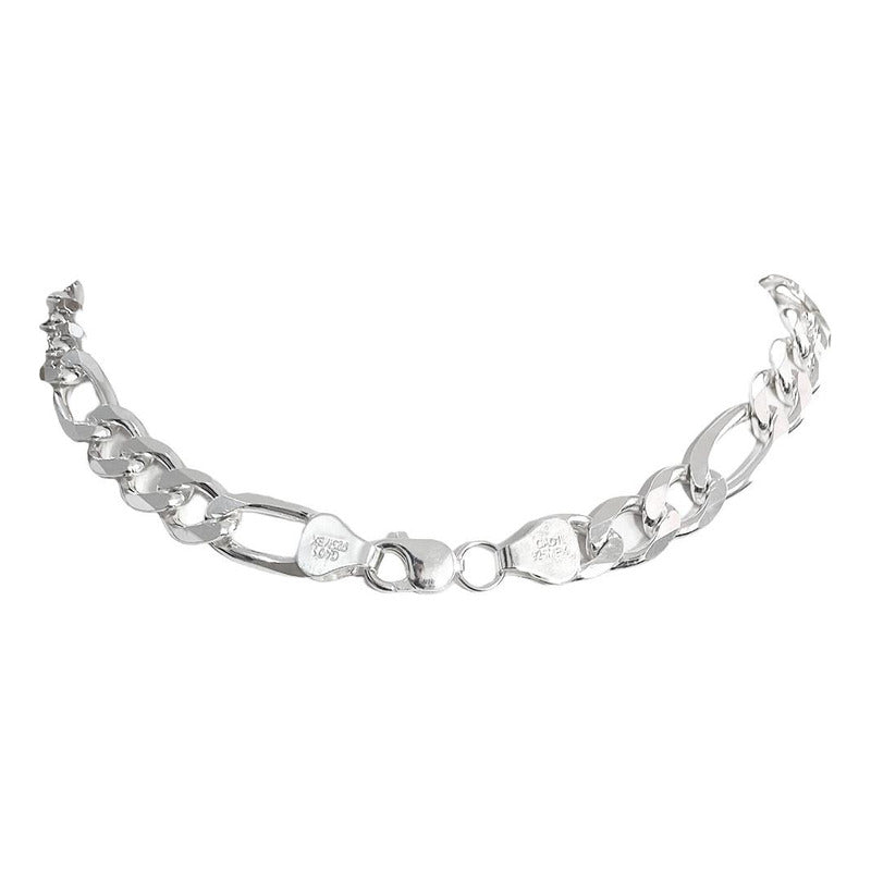 Cadena Gruesa De Plata 925 Hombre Fígaro 3x1 60 Cm X 1.1 Cm