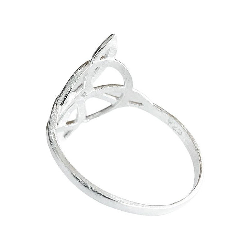 Anillo Nudo De Bruja Celta Redondo En Plata Solida Ley S925