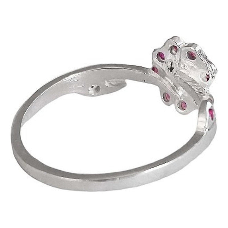 Anillo Flor Primavera Verano Regalo Promesa Solida 925