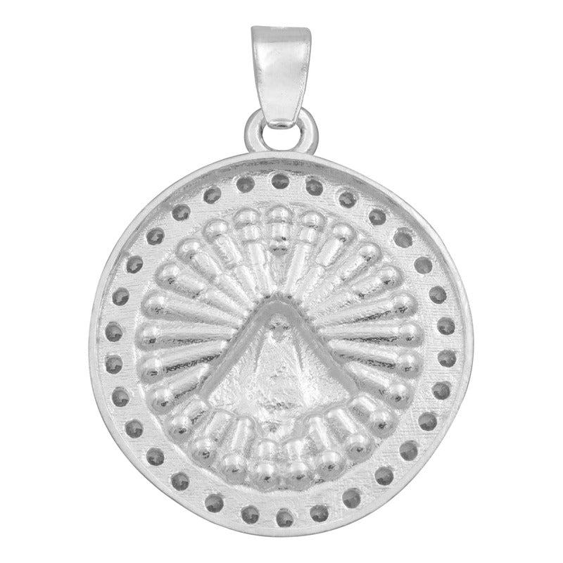 Dije Medalla Virgen Zapopan Zirconias Mujer Hombre Plata 925