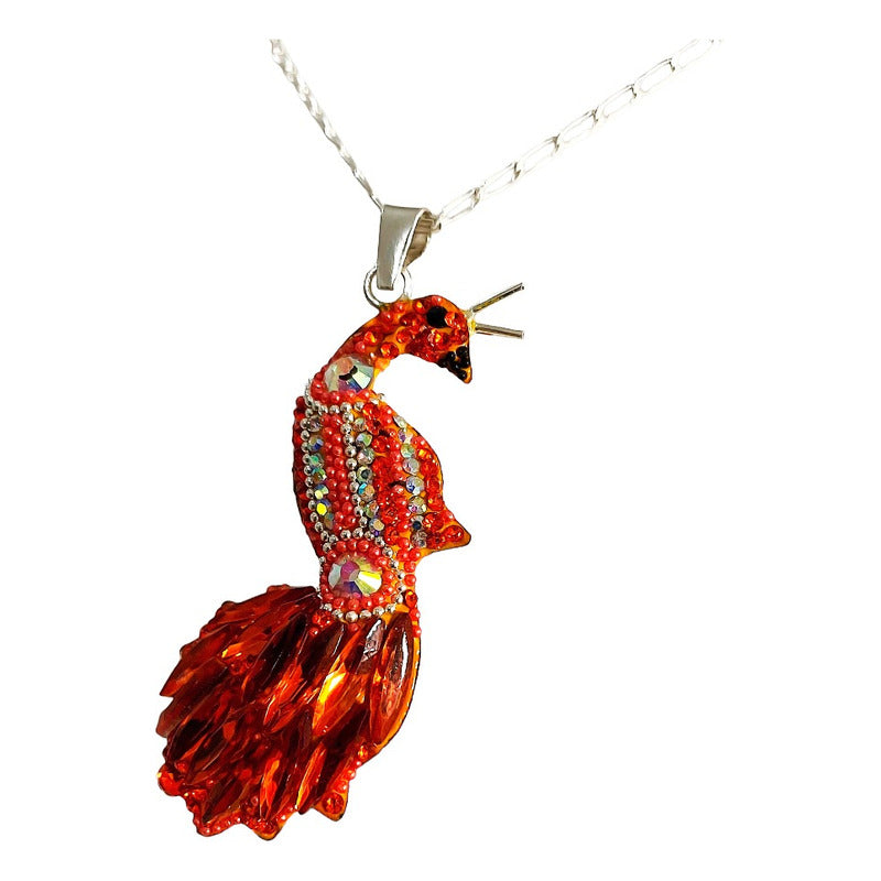 Juego Gigante Completo Artesanal Pavo Real Piedras Plata 925