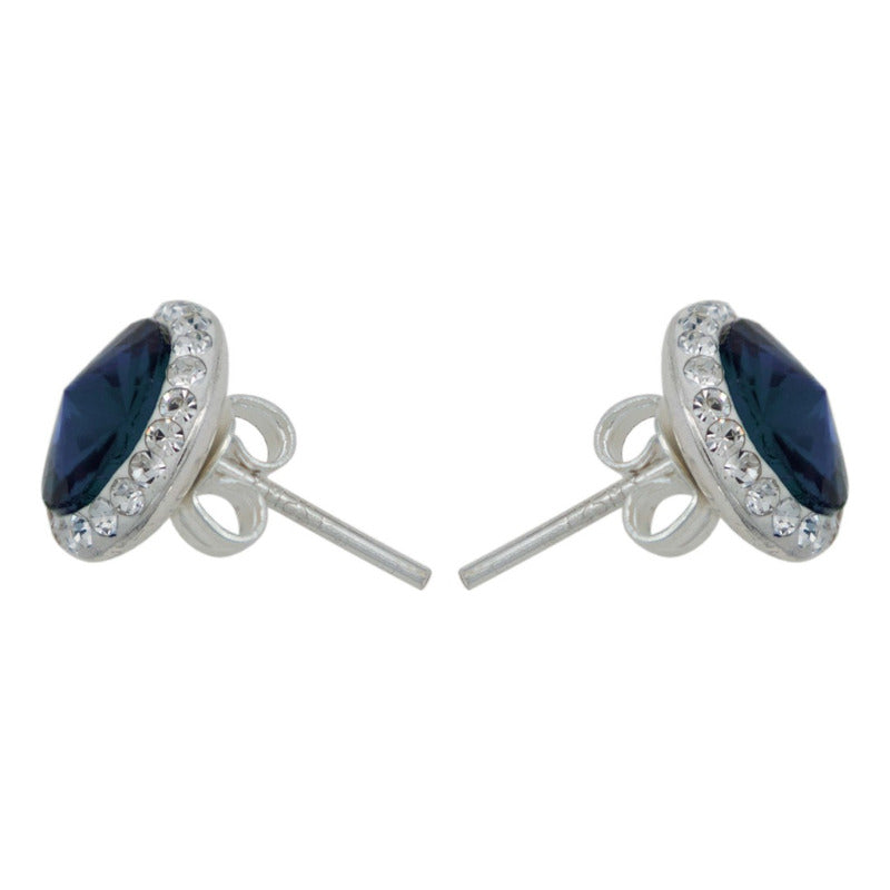 Juego Grande Cristal Dije Arete Cadena Mujer Regalo Plata925