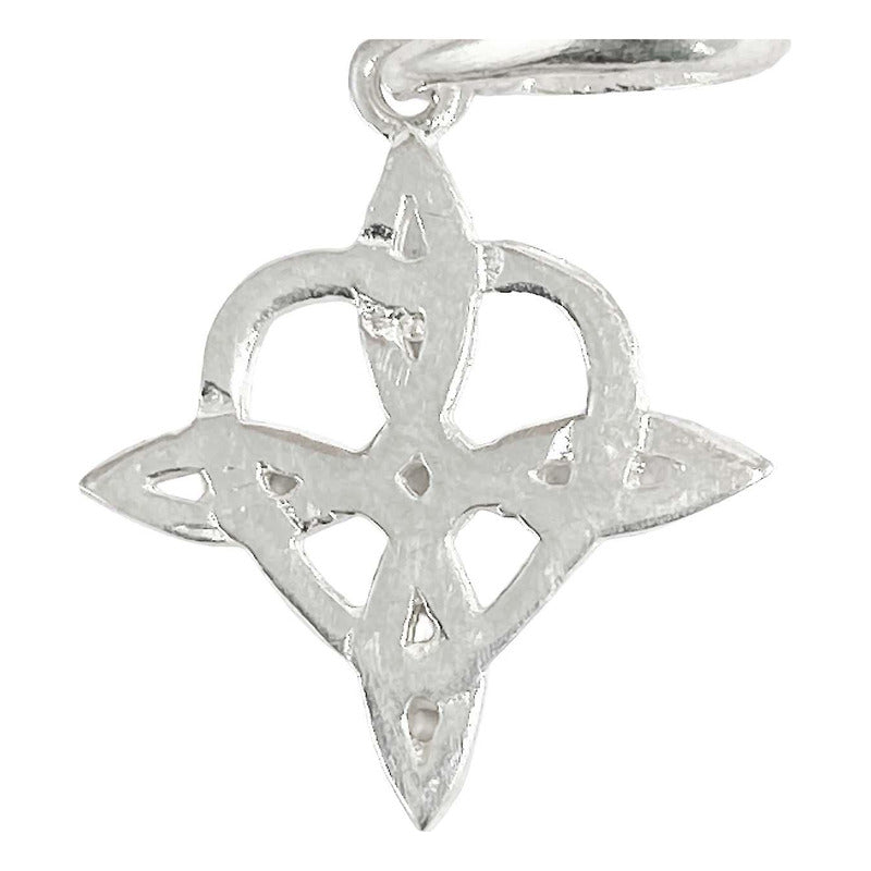 Dije Nudo De Bruja Amuleto Celta Laser Pavonado Plata 925