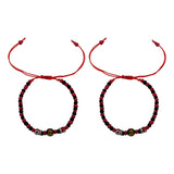 2 Piezas Pulsera Ojo Turco Suerte Protección Liston Rojo